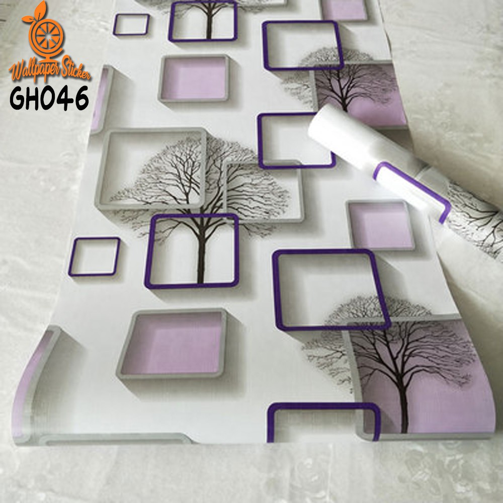 Wallpaper Dinding Motif Wallpaper Stiker Dinding Ruang Tamu Premium Quality Wallpaper Stiker 3D 45Cm X 10M-GH046