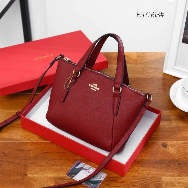 COACH NEW YORK | COACH
Coach Small Kelsey Satchel Calf Leather Crossbody 
Seri F57563#
PLATINUM