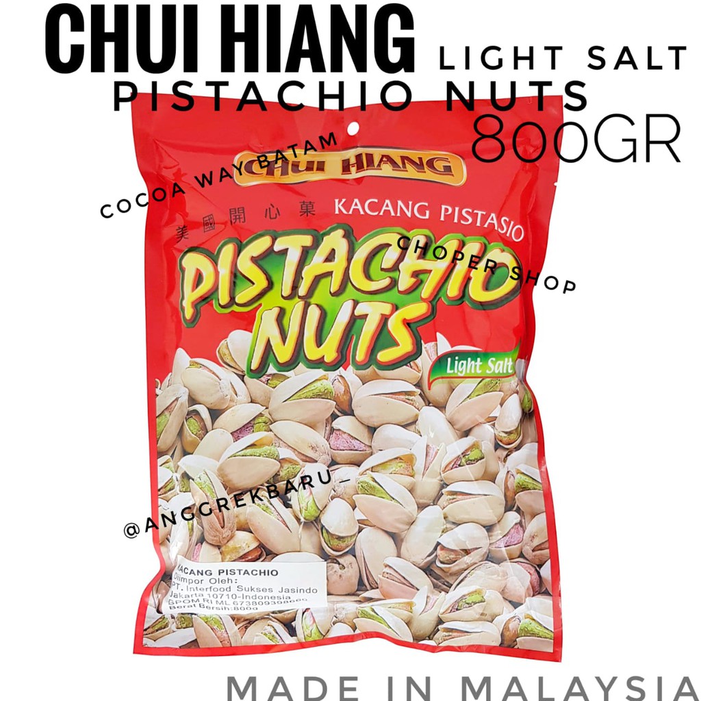 

Chui Hiang Pistachio Light Salt 800gr / Kacang Ketawa