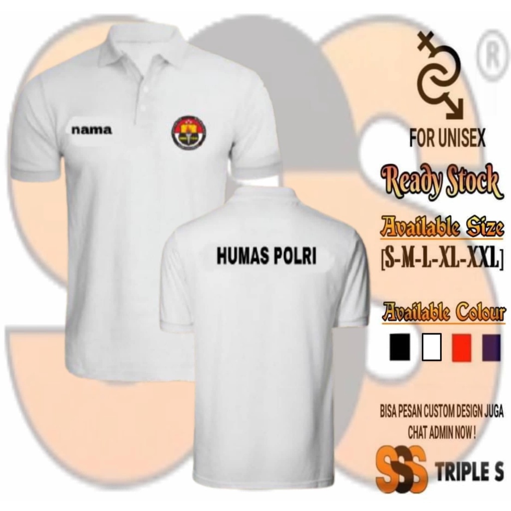 KAOS KERAH HUMAS POLRI BAJU PROFESI KEREN