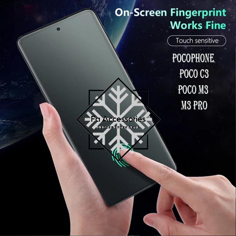 FA ANTI GORES JELLY HYDROGEL MATTE XIAOMI POCOPHONE POCO M3 C3 M3pro M4 M4PRO M5 M5S S C40 4G 5G pro FULL SCREEN PROTECTOR SHOCK