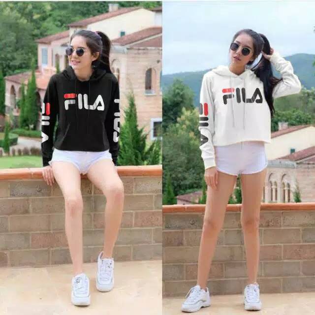 fila crop hoodies