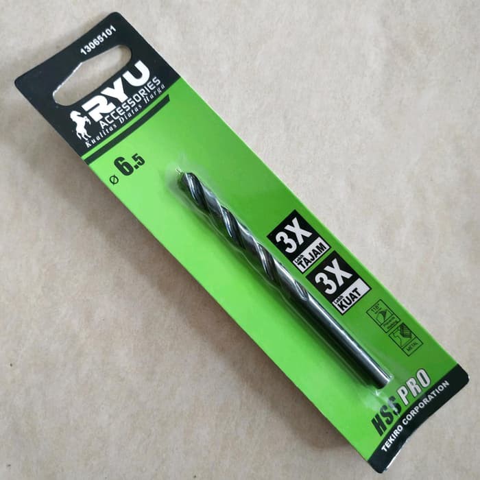 Mata Bor Besi Kayu HSS Pro 6.5 mm 6.5mm Ryu Tekiro Corporation