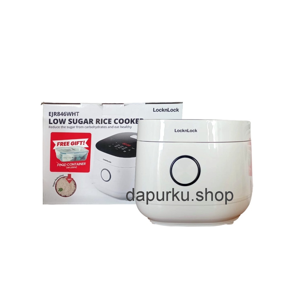 Jual Lock n Lock Rice Cooker Low Carbo Digital 3 Liter EJR846WHT