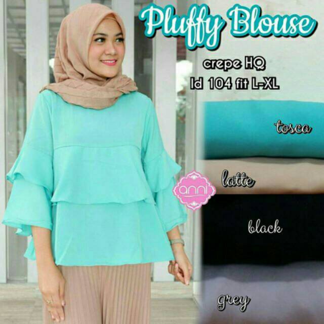 Jual Murah Atasan Wanita Pluffy Blouse by Anni
