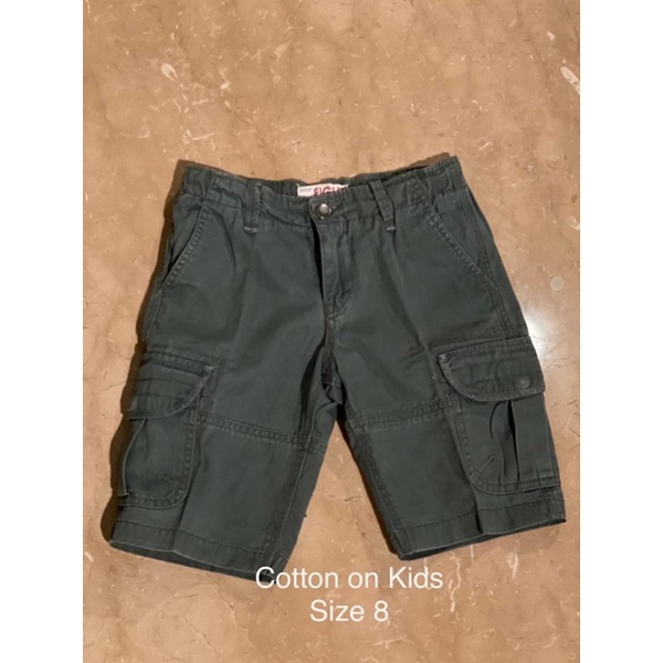 Army Color Casual Kids Pants Cotton on