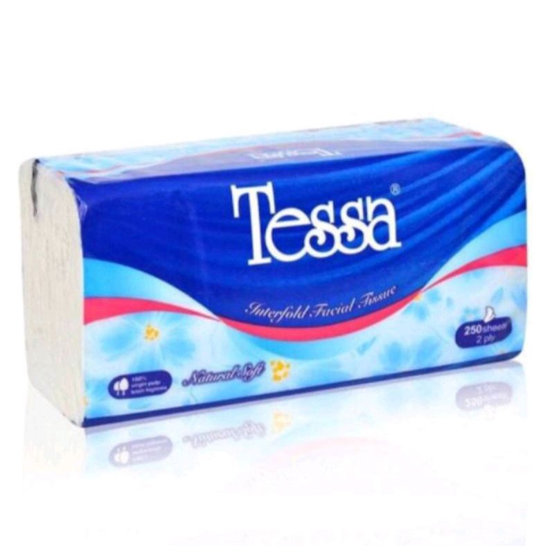 Tissue Tessa 250 Sheet 2 Ply Facial Tissue Wajah Lembut Tebal Murah Grosir/Tissu Murah/Tisu