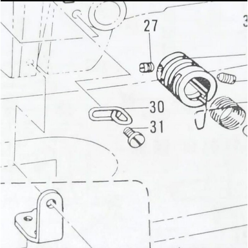 142735001 Arm Thead Guide Mesin Lobang Kancing Brother LH4-B814