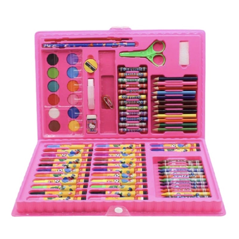 

Coloring set 86 in 1 (Pensil warna, crayon, cat air, spidol) / krayon