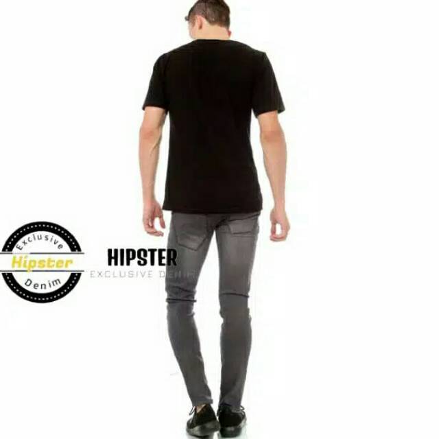 Hipster celana jeans pria ABU GREY