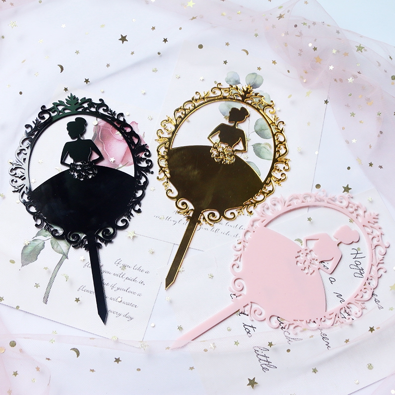 Ins Topper Kue Desain Princess Bahan Akrilik Untuk Dekorasi Pesta Ulang Tahun