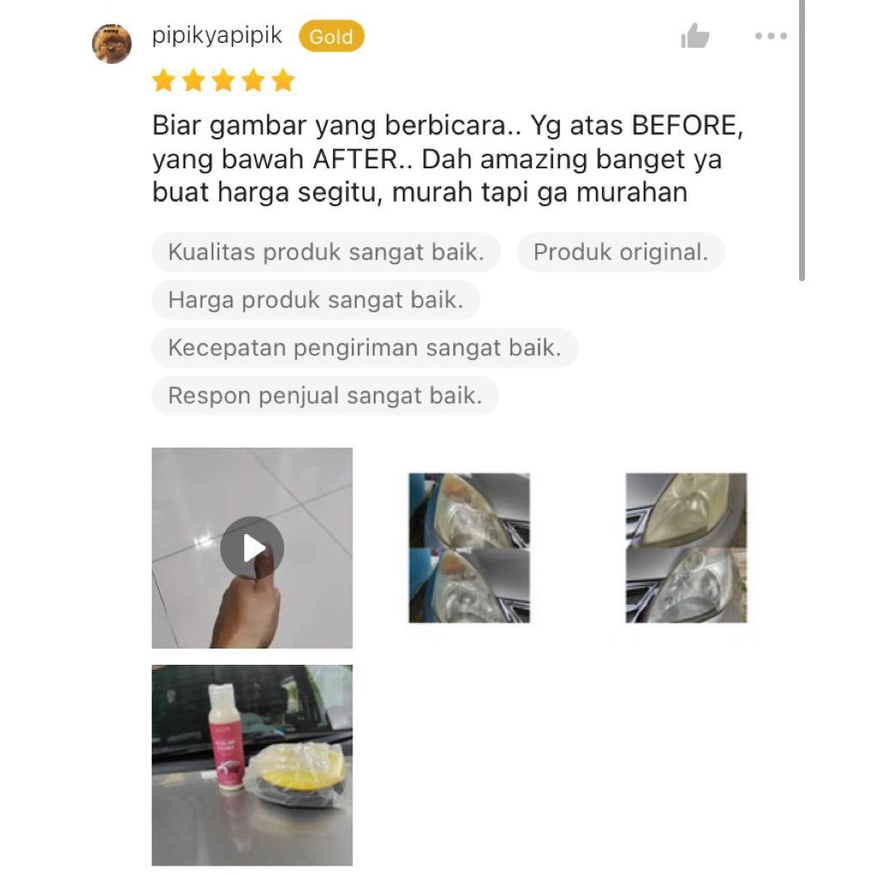 Headlamp Cleaner Pembersih Pengkilap Penghilang Kuning Kusam Mika Kaca Lampu Mobil