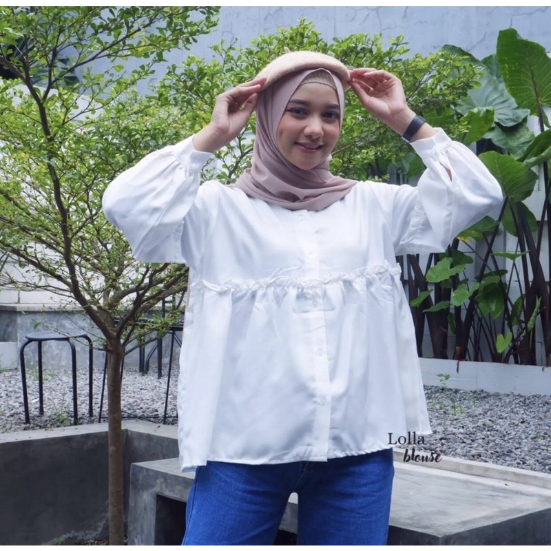 grosir_solo || LOLLA BLOUSE / MANGGO BLOUSE KEKINIAN / ATASAN WANITA JUMBO