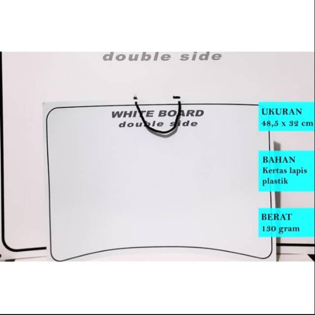 [2 pcs] Papan Tulis Putih White Board Portable Kecil - Whiteboard Kertas Lembaran