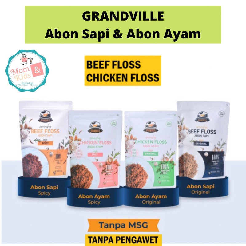 

GRANDVILLE ABON SAPI AYAM IKAN 100 GR | Grandville Crunchy Beef Chicken Floss 100 gr