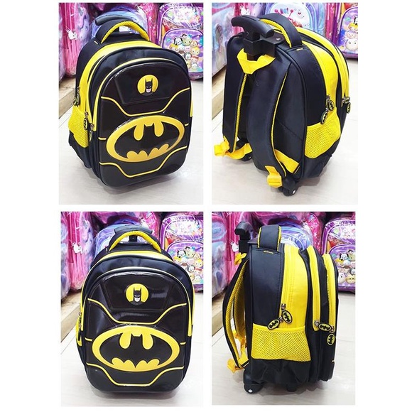Tas Trolley Anak Sekolah Tk Laki Laki Superhero Batman 3 Resleting