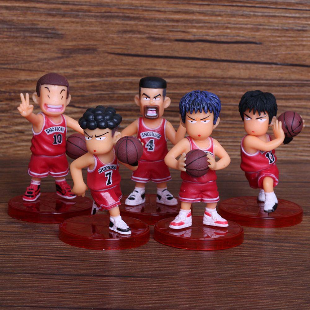 Nanas 5pcs/set SLAM DUNK Action Figure Mainan Model Karakter Kartun Baking Hiasan Mobil