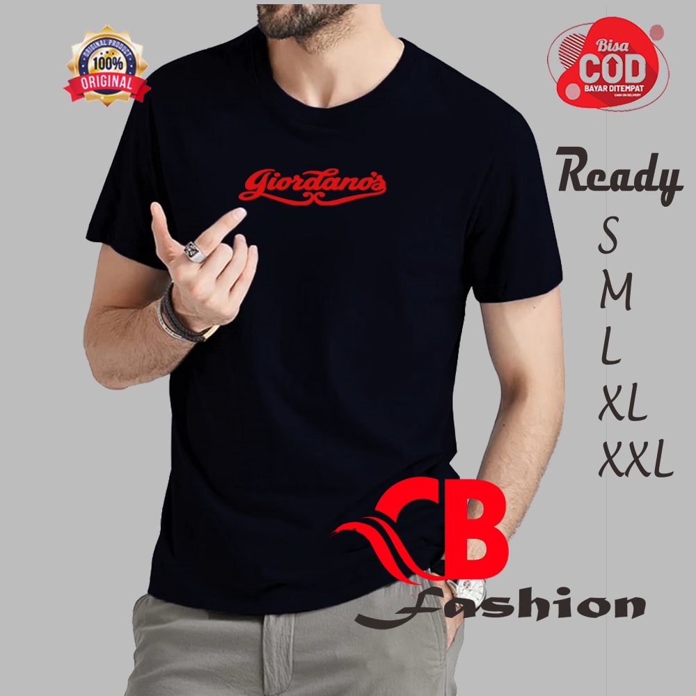 Kaos Distro// CB Fashion // Promo Kaos Distro // Kaos Giordano Merah// Kaos Atasan Murah Premium // 
