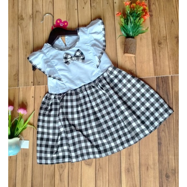 DRESS ANAK KOTAK KOTAK.BAJU ANAK.DRESS ANAK MURAH.
