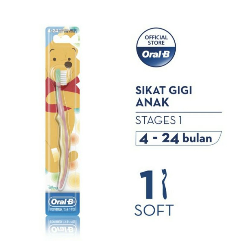 Oral-B Sikat Gigi Anak Stages 1 The Pooh (4-24 bulan)