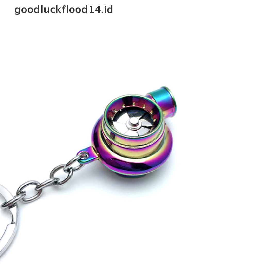 [OOID] Chrome Metal TURBO Charger Keychain Keyring, NO PLASTIC! Spinning Compressor! ID