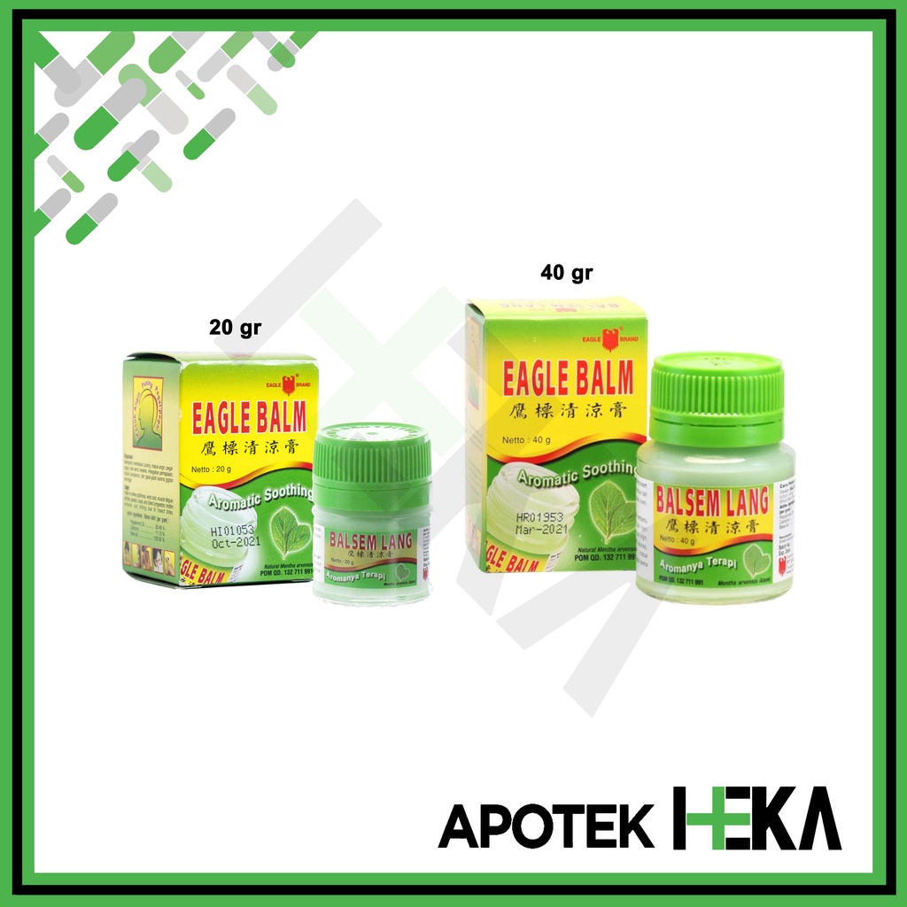 Balsem Cap Lang 20 / 40 gr - Balsem Panas Pegal Otot Sendi Encok Nyeri (SEMARANG)