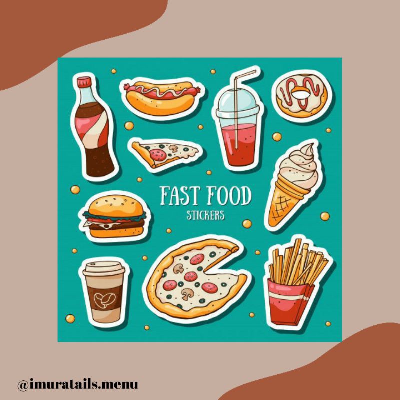 55pcs Sticker Tumblr Food 1