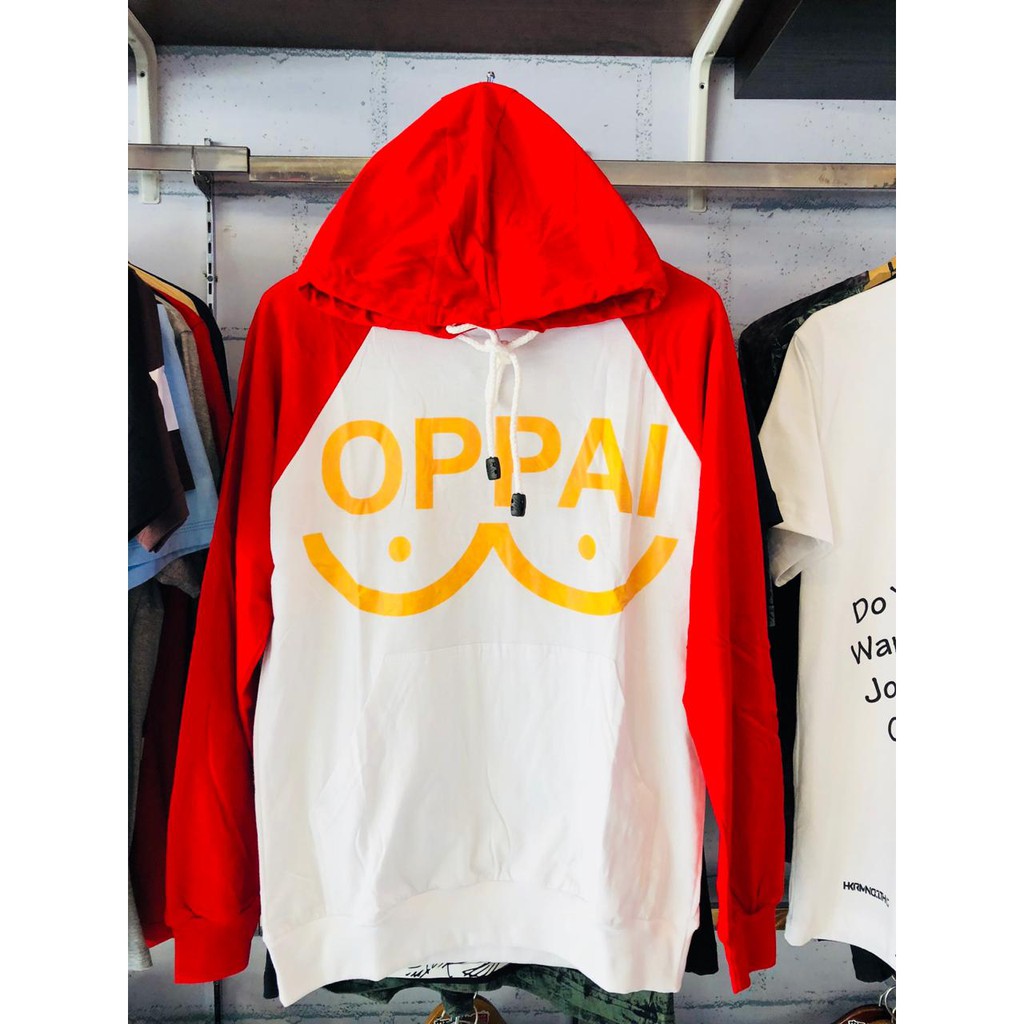 HOODIE OPPAI RED SAITAMA OPM ADIDASPOLY