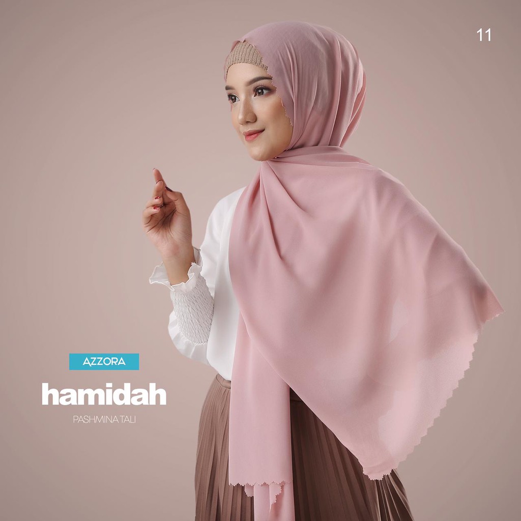 Jilbab Pashmina Tali Hamidah Ori Azzora BY ATHIRTEXTILE