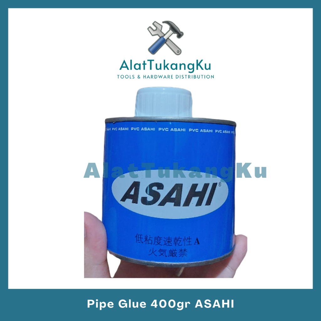 Lem PVC Asahi 400gram / Lem PVC Kaleng Asahi  400gr / Lem Pipa dan Fitting PVC Asahi Kaleng