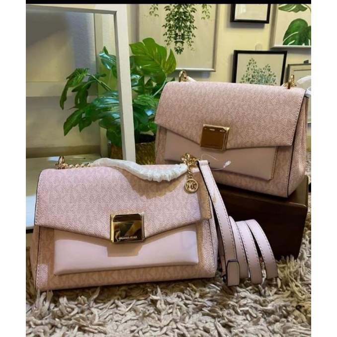 tas selempang MK Lita medium sign pink