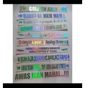 

stiker hologram akuarium/bisa custum huruf
