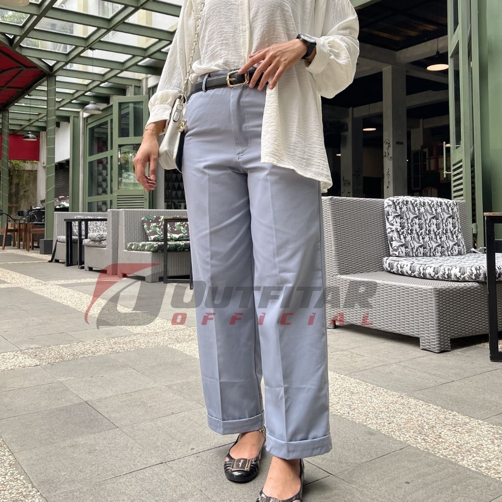 Celana Wanita Hight Waist Long Pants Korean Style Hight Quality Premium