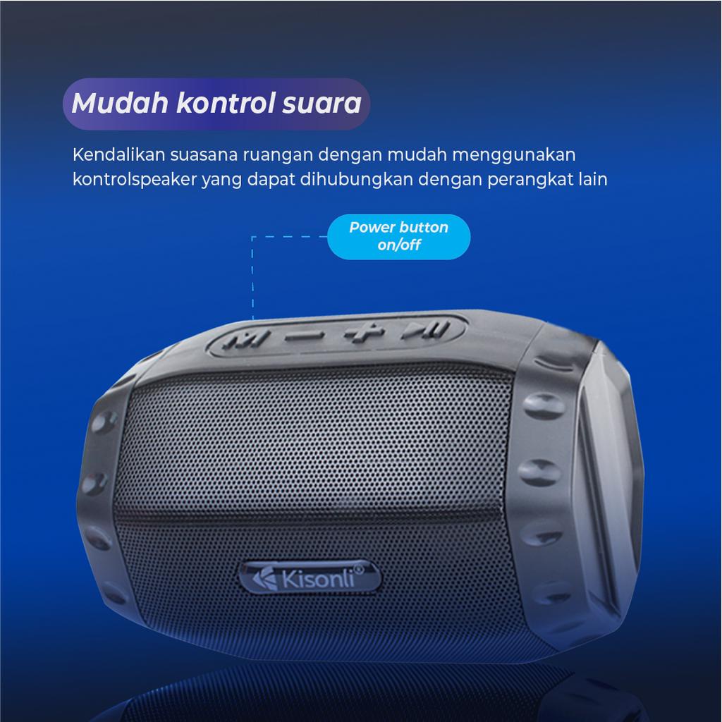 Speaker Bluetooth Portable Mini Kisonli S10 Wireless BT Speaker