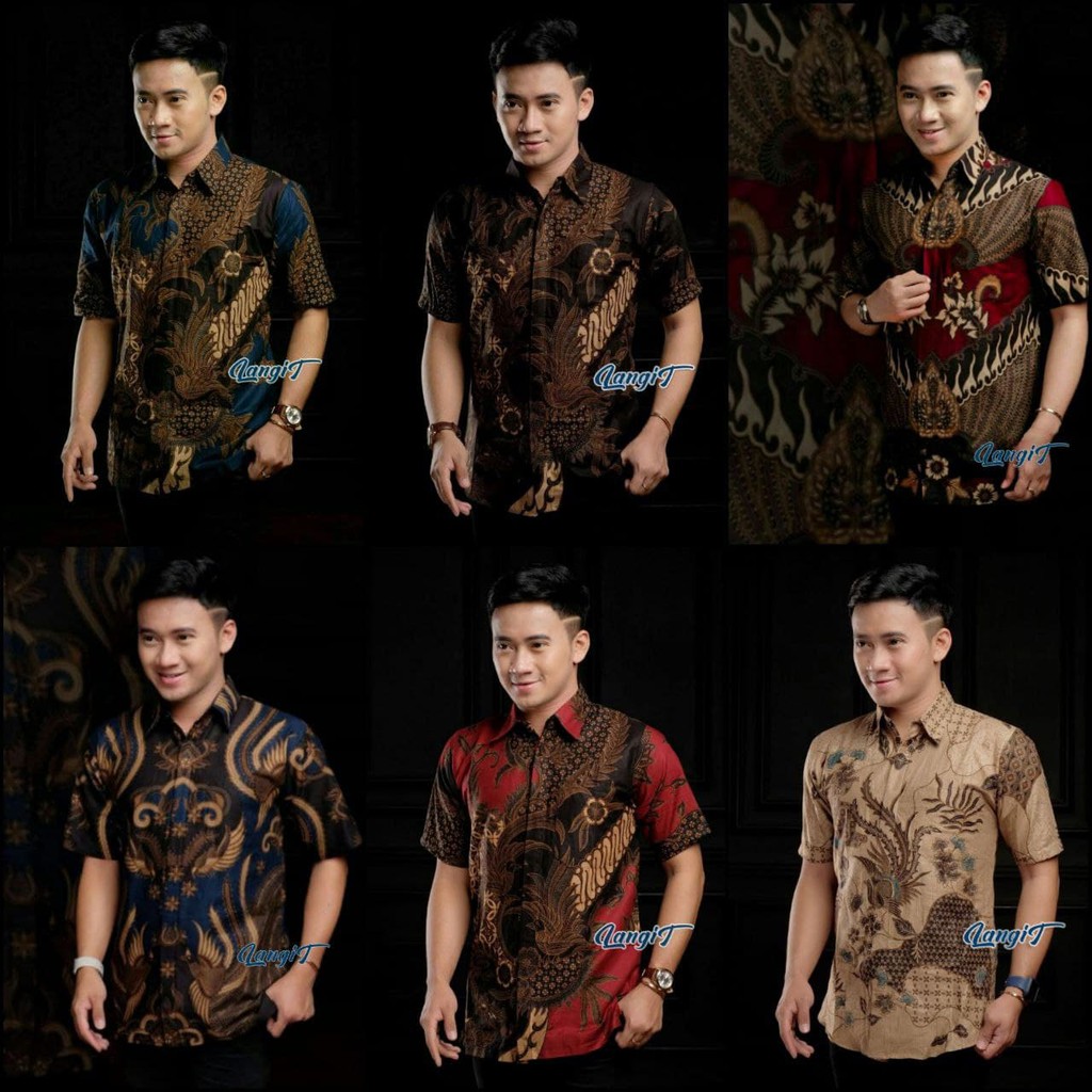 KEMEJA BATIK PRIA LENGAN PENDEK TERBARU BATIK DISTRO EKSLUSUF HEM BATIK PRIA KEKINIAN