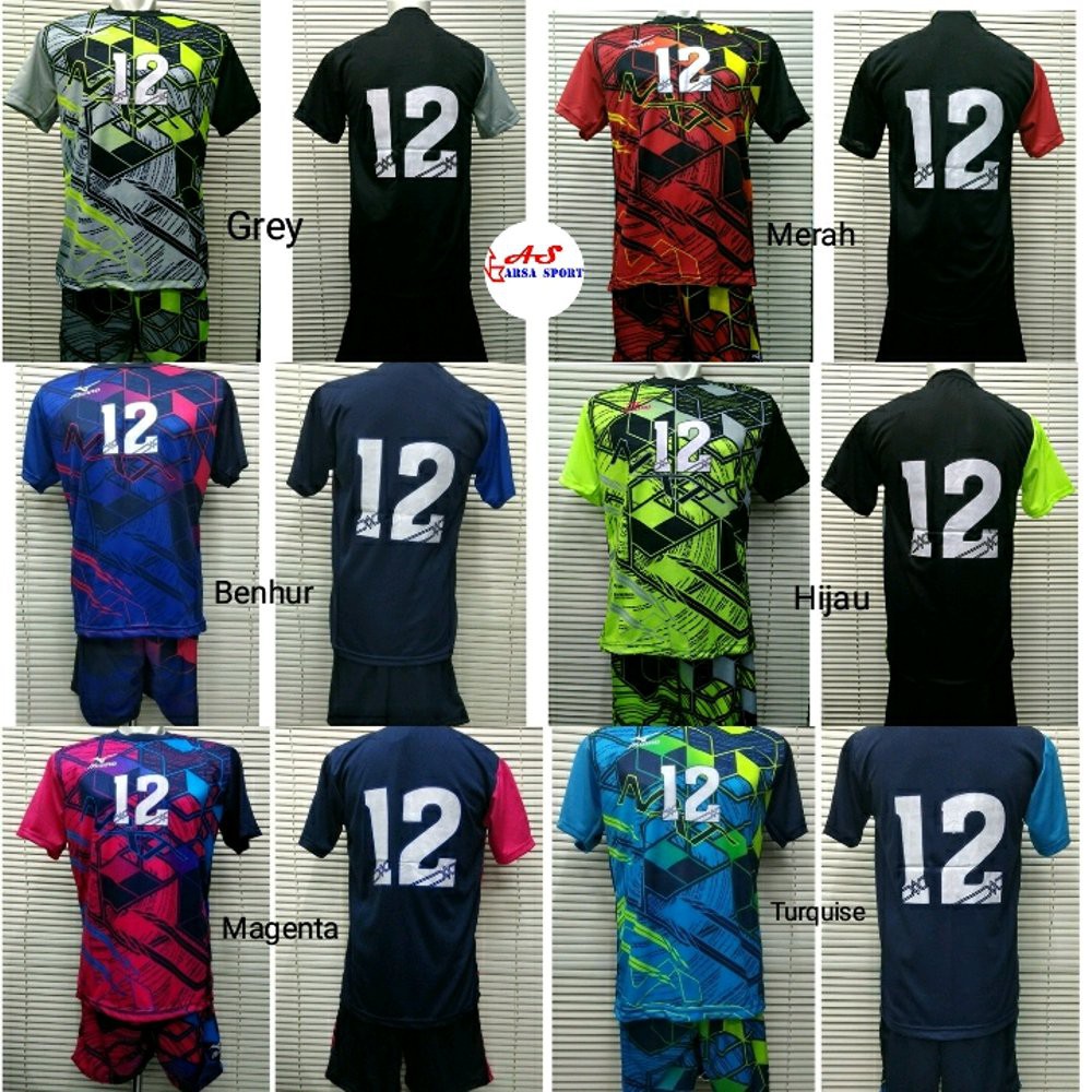 Setelan Team Voli Mizuno MZ09 Kostim Volley Volly Set Tim