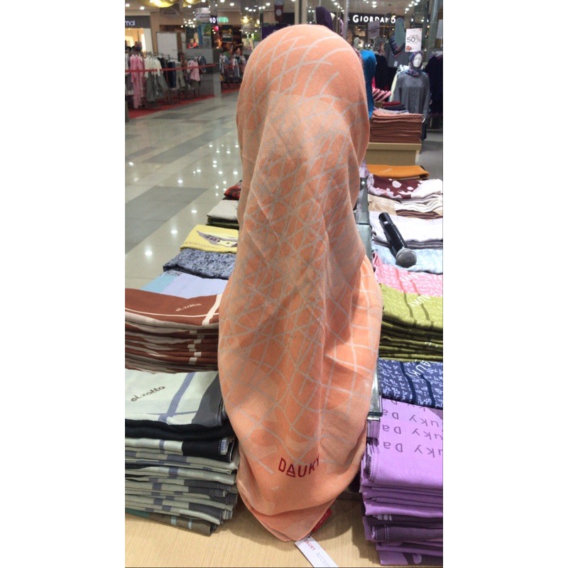 Termurah Hijab segiempat motif dauky elzatta