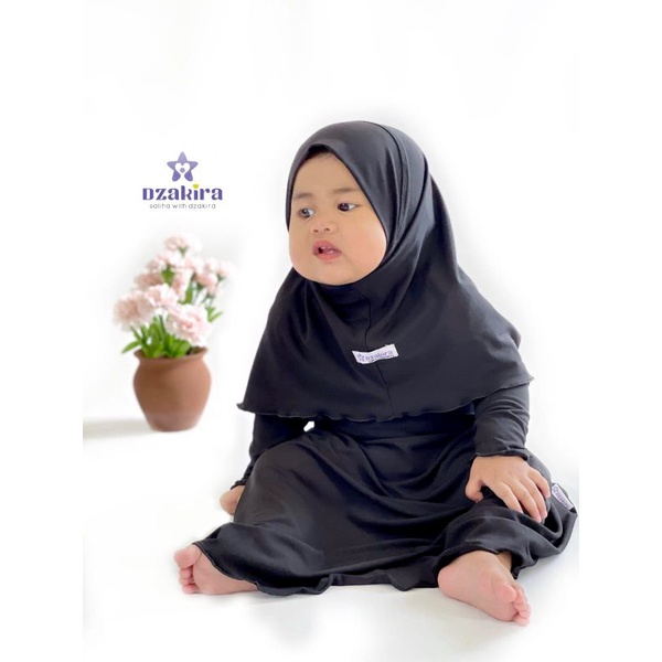 BAJU GAMIS BAYI KIA DAILY PEREMPUAN ORIGINAL by Dzakira JERSEY  PREMIUM HITAM