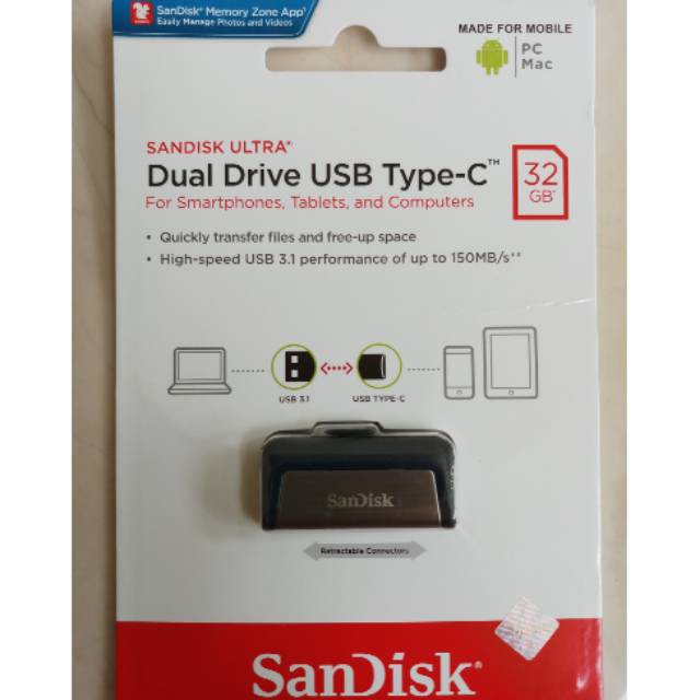 FLASHDISK SANDISK DUAL DRIVE ULTRA 3.0 TYPE-C