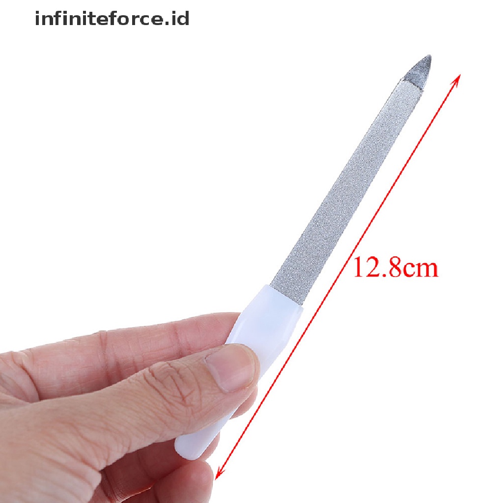 Infiniteforce.id Kikir Kuku Dua Sisi Bahan stainless steel Untuk manicure / pedicure