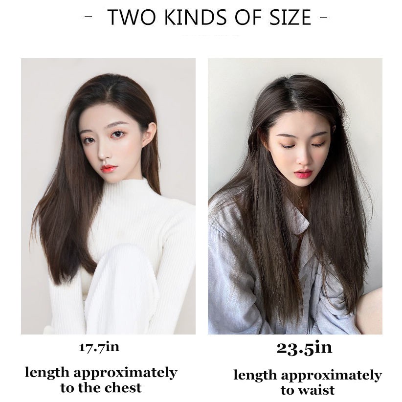 Wig / Rambut Palsu Sambung Model Panjang Lurus Untuk Wanita