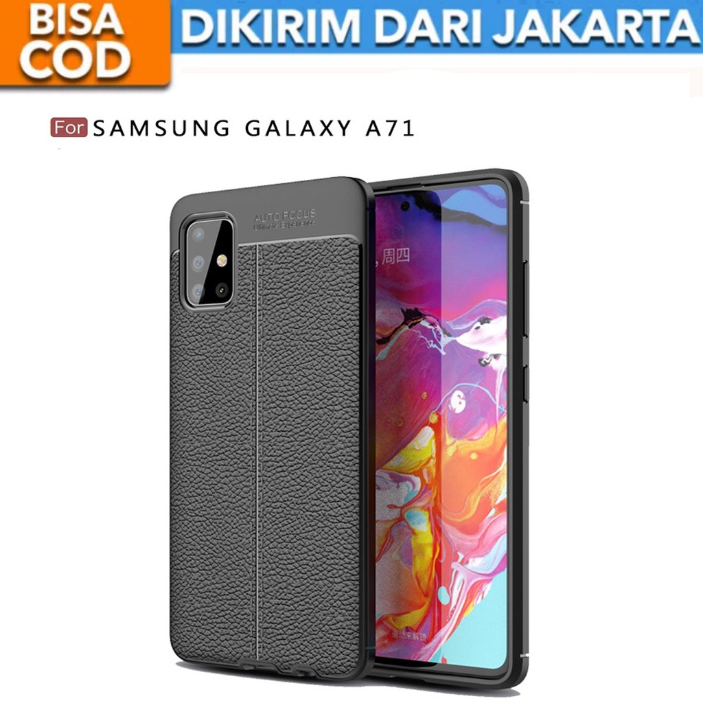 Case Auto Focus Samsung Galaxy A71 Leather Experience SoftCase Slim Ultimate / Casing Kulit