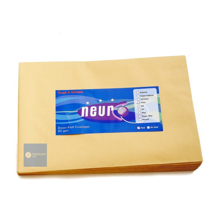

Menyurat-Surat- Hot Promo!!! Neuro Amplop Coklat Ukuran Folio Seal -Surat-Menyurat.