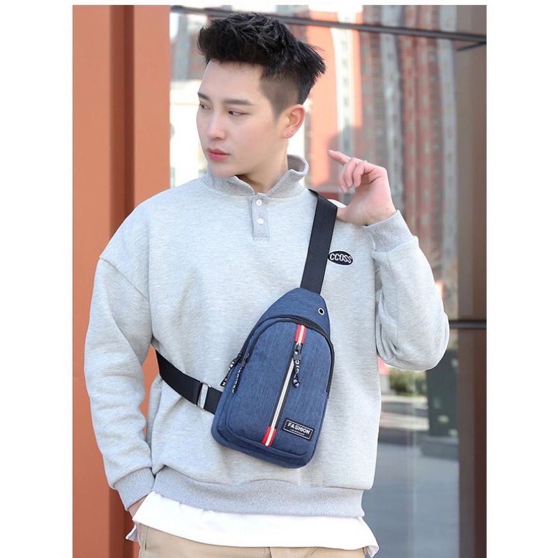 Dk Axee_ WAISTBAG FASHION//Selempang Pria Casual Multifungsi Fashion Terbaru