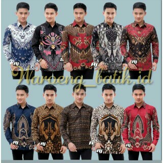 Kemeja Batik Pria Lengan Panjang Manggar Sogan