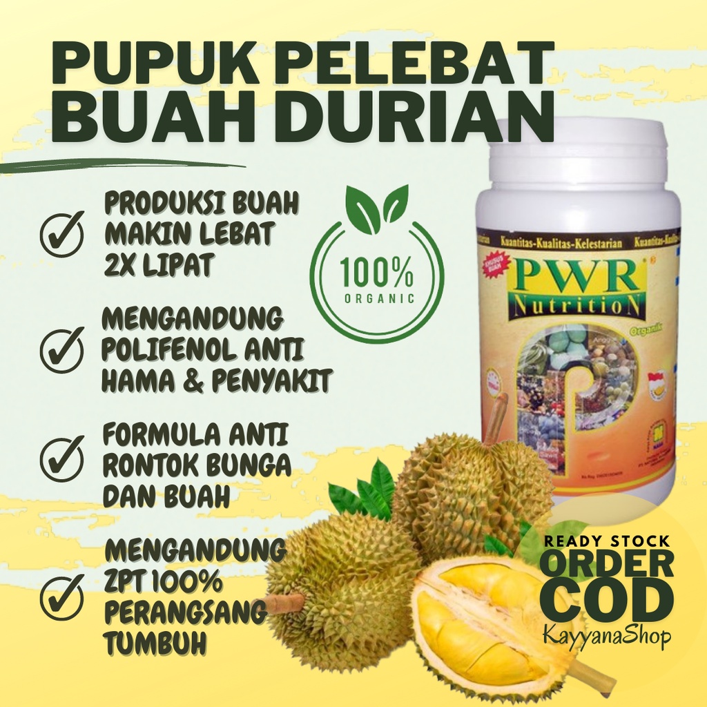 Pupuk Pelebat Buah Durian / Pupuk Buah Durian Agar Tidak Rontok / Pupuk Booster Durian / Pupuk Durian Agar Cepat Berbuah / Pupuk Buah Durian Agar Berbuah Lebat / Pupuk Durian Agar Tidak Rontok / Pupuk Perangsang Durian Cepat Berbuah / Power Nutrition