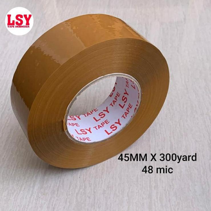 

경 lakban coklat 300 yard ketebalan 48 mic LSY TAPE INDONESIA