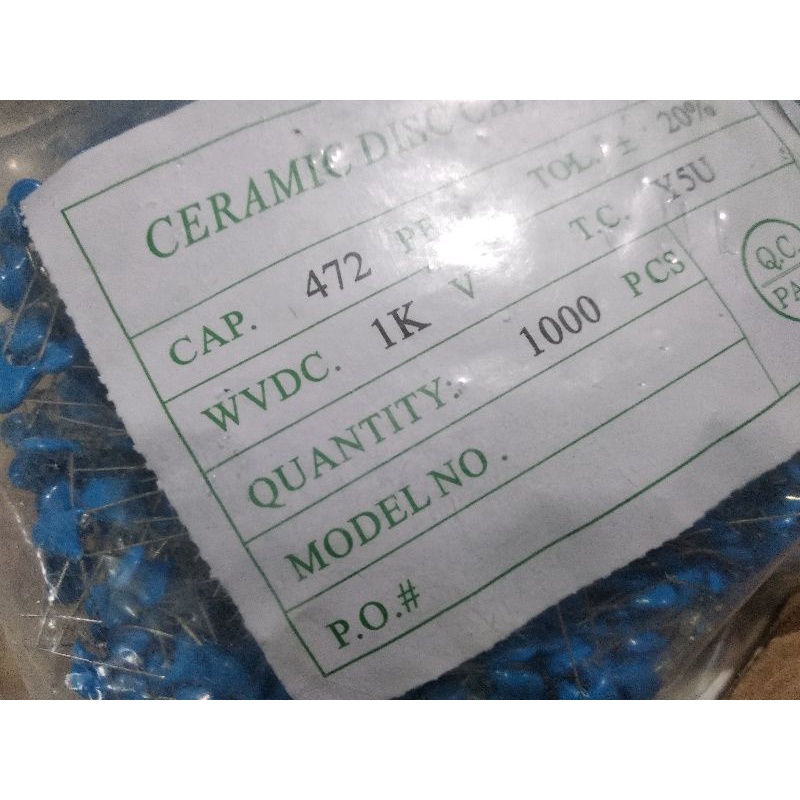CERAMIC - KERAMIK 472 - 1KV / CAPACITORS - KAPASITOR