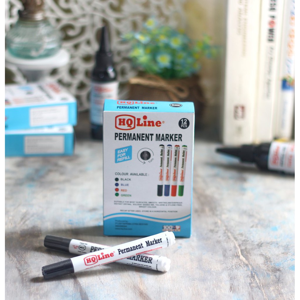 

Dijual Spidol Permanent HQ Line Black Berkualitas