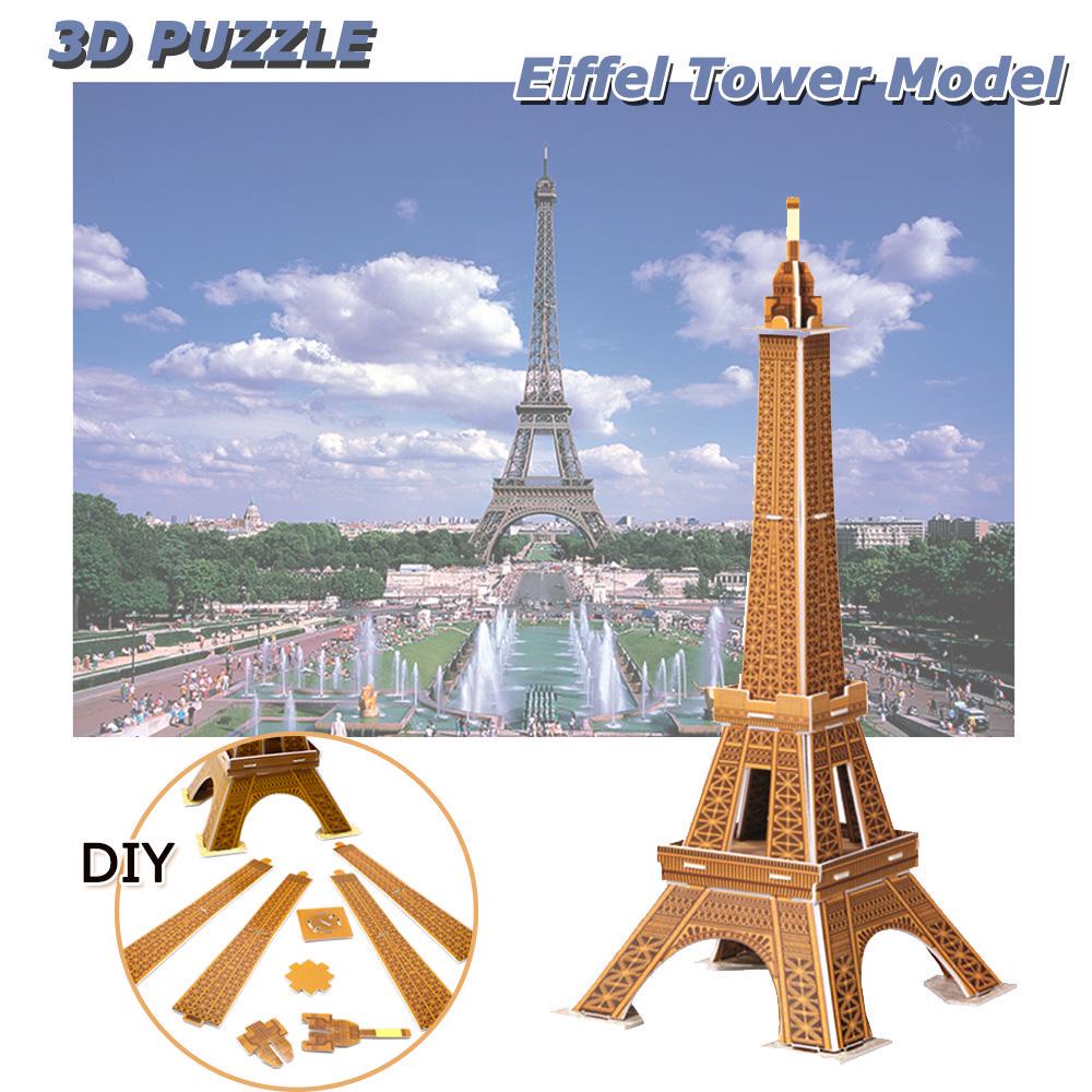 Mainan Puzzle | Eiffel Tower | Mainan Keterampilan Anak - Jigsaw - Bangunan Terkenal